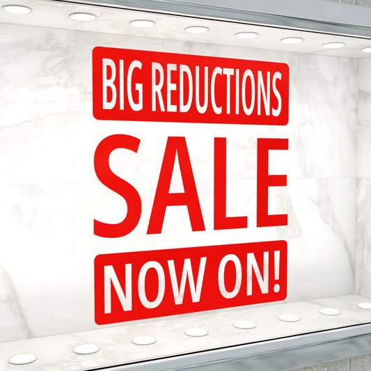 Big Reductions Sale Now On Sticker - Modern Style