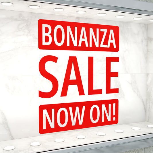 Bonanza Sale Now On Sticker - Modern Style