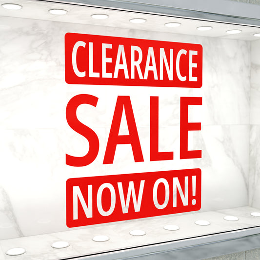 Clearance Sale Now On Sticker - Modern Style