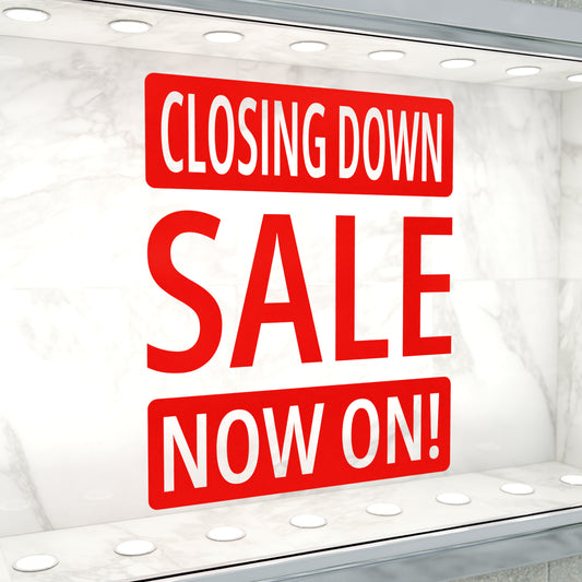 Closing Down Sale Now On Sticker - Modern Style