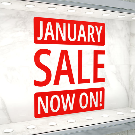 January Sale Now On Sticker - Modern Style