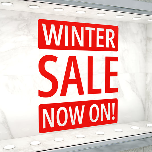 Winter Sale Now On Sticker - Modern Style