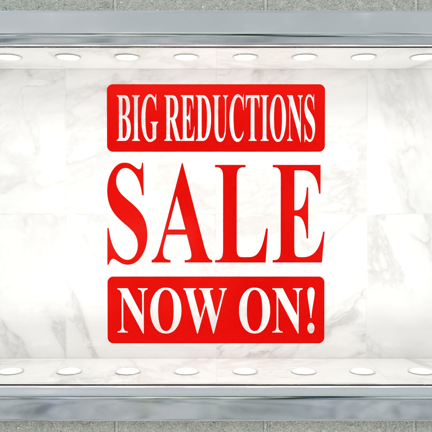 Big Reductions Sale Now On Sticker - Roman Style