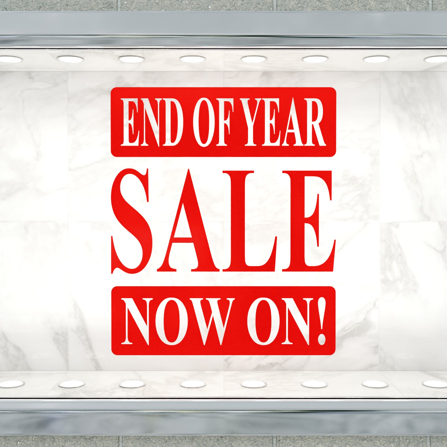 End Of Year Sale Now On Sticker - Roman Style