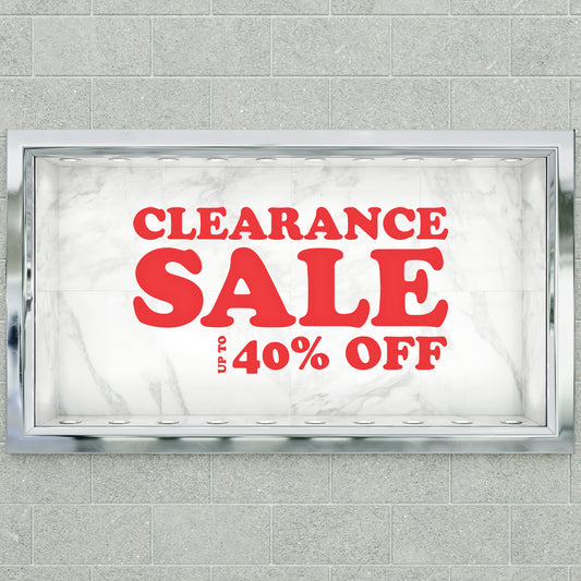 Clearance Sale Up To XX% Off Sticker - Groovy Style
