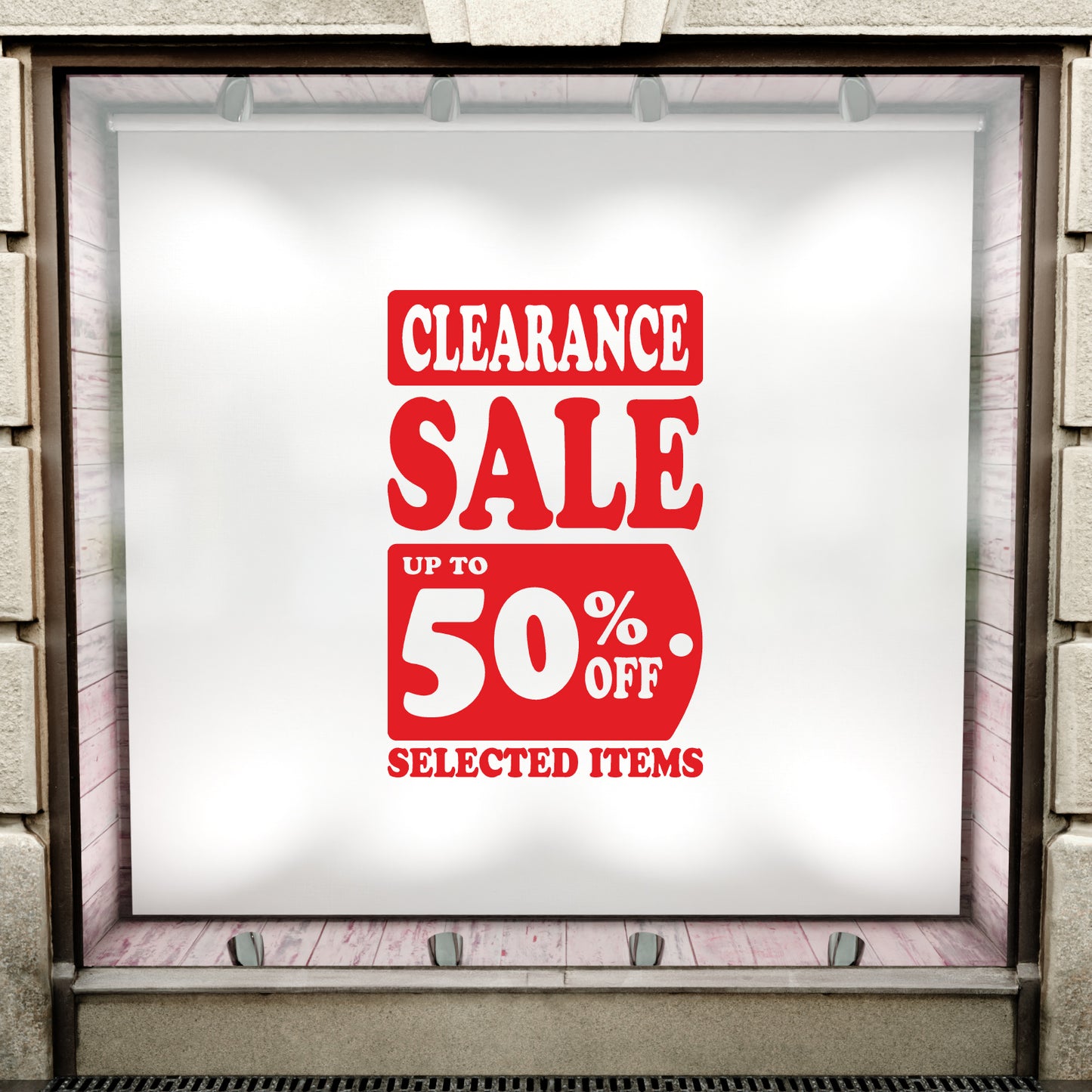 Clearance Sale Up To XX% Off Selected Items Sticker - Groovy Style