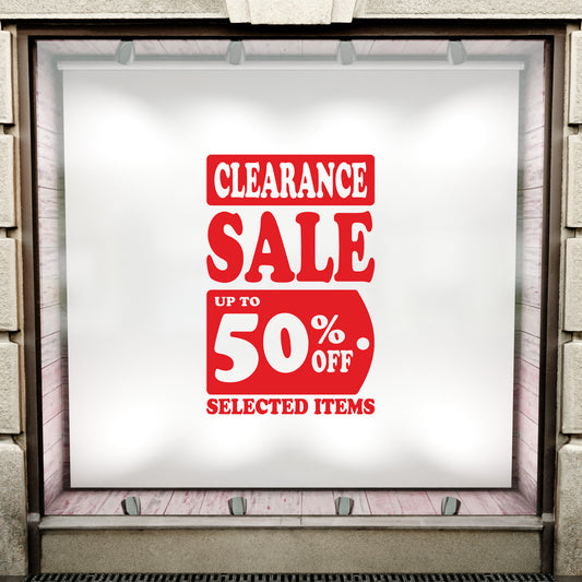 Clearance Sale Up To XX% Off Selected Items Sticker - Groovy Style