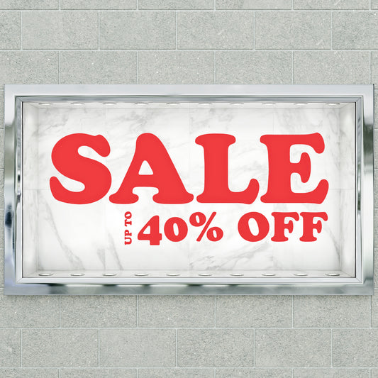 Sale Up To XX% Off Sticker - Groovy Style