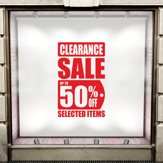 Clearance Sale Up To XX% Off Selected Items Sticker - Impact Style