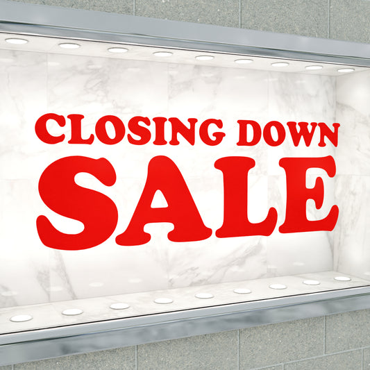 Closing Down Sale Sticker - Groovy Style