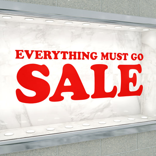 Everything Must Go Sale Sticker - Groovy Style