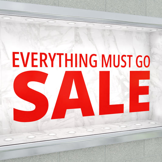 Everything Must Go Sale Sticker - Modern Style
