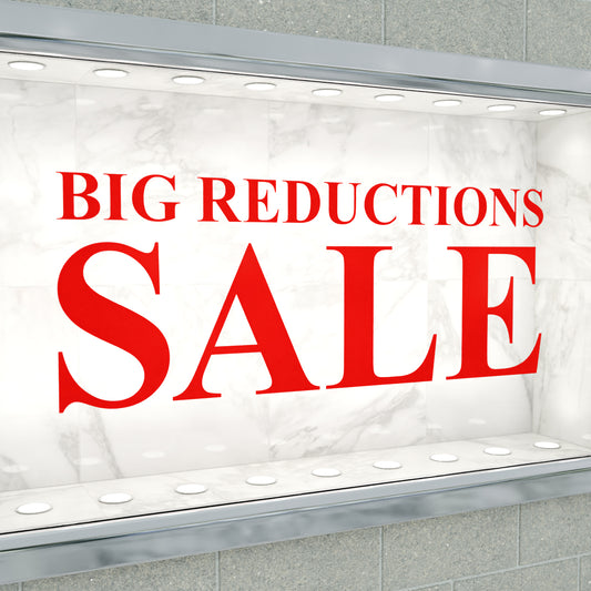 Big Reductions Sale Sticker - Roman Style