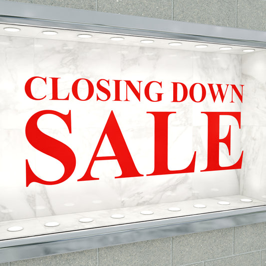 Closing Down Sale Sticker - Roman Style