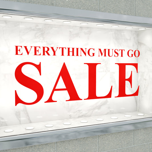Everything Must Go Sale Sticker - Roman Style