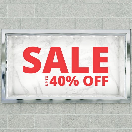 Sale Up To XX% Off Sticker - Modern Style